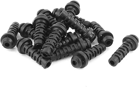 uxcell 15 Pcs Rubber Strain Relief Cord Boot Protector Wire Cable Sleeve Hose 25mm Long