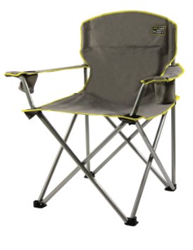 Quik Chair Heavy Duty 14 Ton Capacity Folding Chair with Carrying Bag Grey