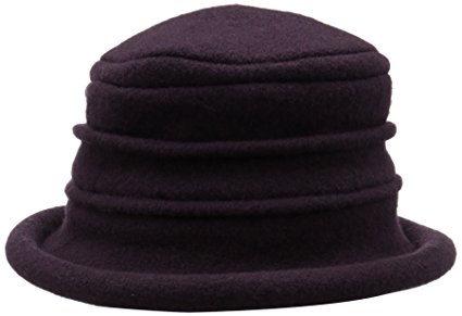Scala Collezione Women's Boiled 100% Wool Cloche Hat