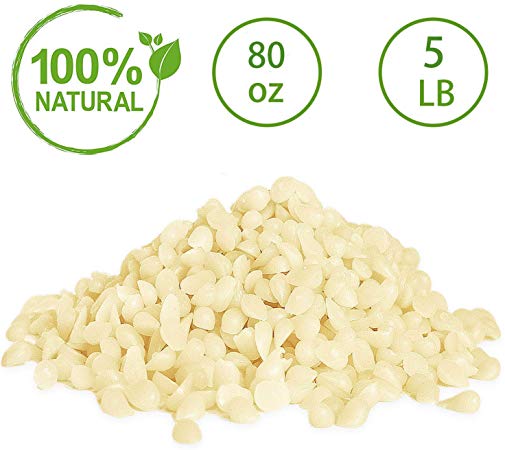 Organic Beeswax Pearls - White. All Natural. 5 lb