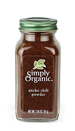 Simply Organic Ancho Chili Powder Certified Organic, 2.85 Ounce