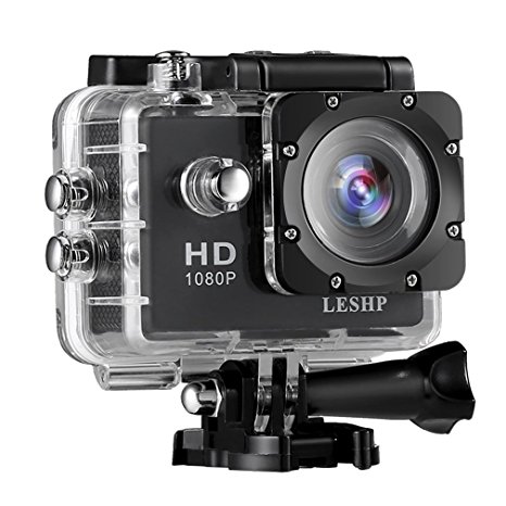 Action Camera, 12 MP 4K Full HD 1080P WiFi Waterproof Mini Sport Cam with 170 Wide-Angle Lens, 2.0 Inch LTPS Screen and Detachable Rechargeable Battery (Black, Basic section)