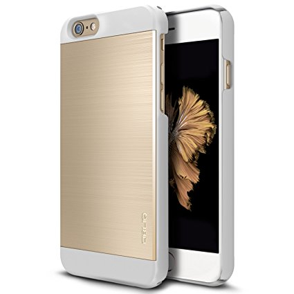 iPhone 6S Case, OBLIQ [Slim Meta II][Champagne Gold/White] Premium Slim Fit Thin Armor All-Around Shock Resistant Polycarbonate Metallic Case for Apple iPhone 6S (2015) & iPhone 6 (2014)