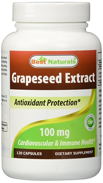 Best Naturals Grape Seed Extract 100 mg 120 Capsules