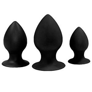 Tracy's Dog® Pure Silicone Anal Butt Plug Anal Pleasure Sex Toys (Three-piece Suit)