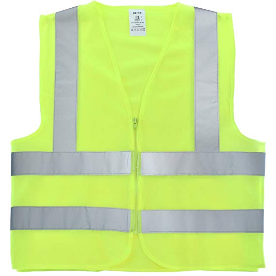 Neiko 53949A High Visibility Safety Vest, ANSI/ISEA Standard | Color Neon Yellow | Size XXXL