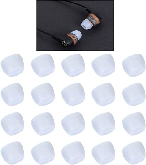 Zotech Clear Ear Tips for in-Ear Headphones, Extra Small Kids Size 10 Pairs Soft Silicone Earbuds Tips Eartips with 3.8mm Connector Hole, Fit Most in-Ear Earbuds(Inner Hole 3.8mm -4.8mm)