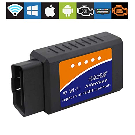 OAKLETREA WiFi OBD2,Wireless OBDII Car Diagnostic Scanner Adapter Scan Code Reader Check Engine Light on Android iOS Devices Support OBD Fusion, inCarDoc, Torque for OBD 2 Protocol Vehicle Since 1996
