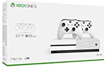 Xbox One S Two Controller Bundle (1TB) Includes Xbox One S, 2 Wireless Controllers, 3-Month Game Pass Trial, 14-day Xbox Live Gold Trial