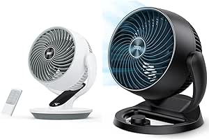 Dreo Oscillating Fan for Bedroom, 9 Inch Quiet Table Fans for Home Whole Room & Fans for Home Bedroom, Table Air Circulator Fan for Whole Room, 9 Inch, 70ft Strong Airflow, 120° adjustable tilt