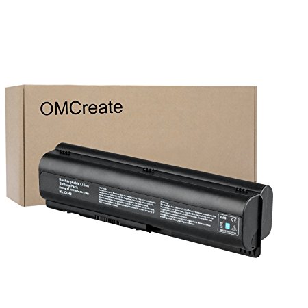 OMCreate 9-Cell Laptop Battery for HP Pavilion DV4-1000 DV4-2000 DV5-1000 DV6-1000 DV6-2000 CQ50 CQ60 CQ70 G50 G60 G60T G61 G70 G71 Series, Fits P/N 484170-001 EV06 KS524AA KS526AA HSTNN-IB72