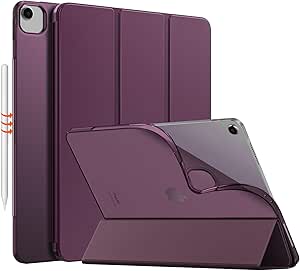 MoKo for iPad Air 13 inch Case M2 2024, iPad Air 13 Case with Soft Translucent Frosted TPU Back Cover, Slim Smart Folio Protective iPad Air 13" Case, iPad Air 13 inch Cover, Dark Purple