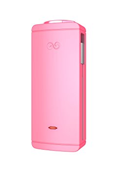 iWalk On The Go Pre-Charged Smartphone Powerbank 2,600 mAh with Built-in Lighting Cable - Hot Pink