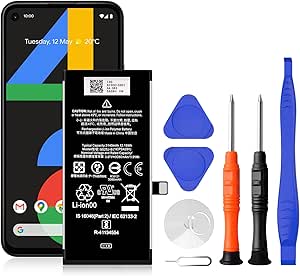 Pixel 4A Battery Replacement Kits (New Upgraded) Compatible with Google Pixel 4A All Models with Adhesive, Installation Manual and Repair Tool Kits (Pixel 4A)