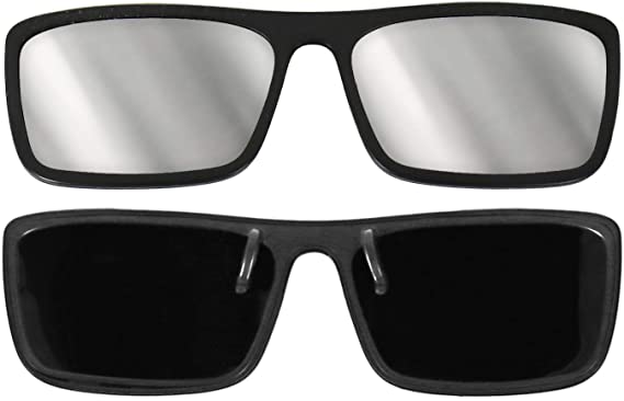 Plastic Eclipse Glasses - Clip-on Frame - With 2 Bonus Pair of our Paper Eclipse Glasses! CE and ISO Certified - Made in USA