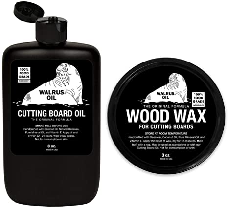 WALRUS OIL - Cutting Board Oil and Wood Wax Set. for Cutting Boards, Butcher Blocks, and Counters. 100% Food-Safe