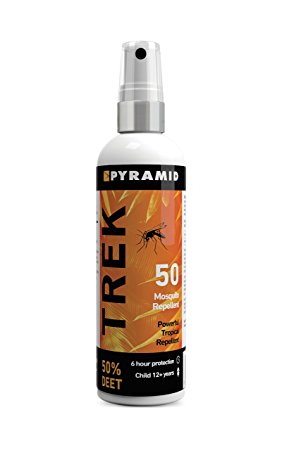 Pyramid Trek 50. Maximum strength DEET Insect/Mosquito Repellent DEET Spray - 100ml