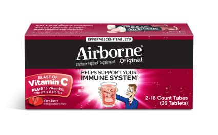 Airborne Effervescent Health Formula Very Berry - 218 Tablet Tubes