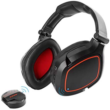HUHD 2.4GHz USB Optical Wireless Gaming Headset for Nintendo Switch PS4 PC Computer 7.1 Surround Sound Game Headphone with Detachable Mic