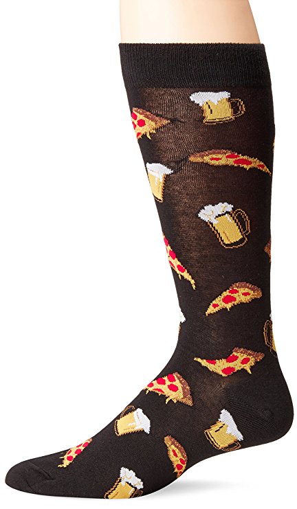K. Bell Socks Men's Food and Drink Novelty Crew Socks
