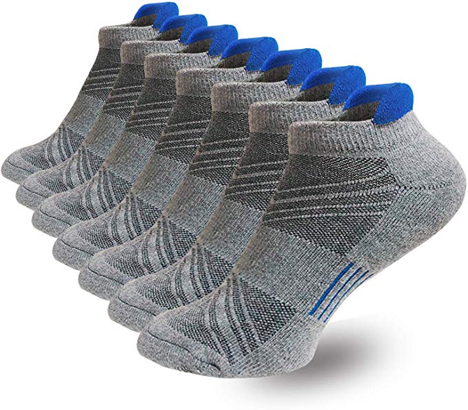 Men's Ankle Athletic Running Socks Sports Performance Best Comfort Cushioned Tab Socks