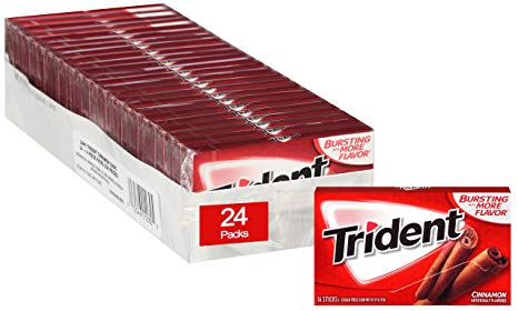 Trident Cinnamon Sugar Free Gum - 24 Packs (336 Pieces Total)