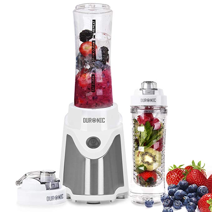 Duronic BL505 500W Personal Blender Mini Bottle Blend Smoothie Protein Shake Maker 500W with 2 X BPA Free 600ml Bottle