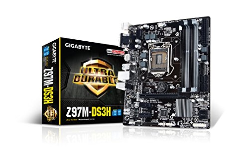 Gigabyte Intel Z97 LGA 1150 Micro ATX Motherboard GA-Z97M-DS3H