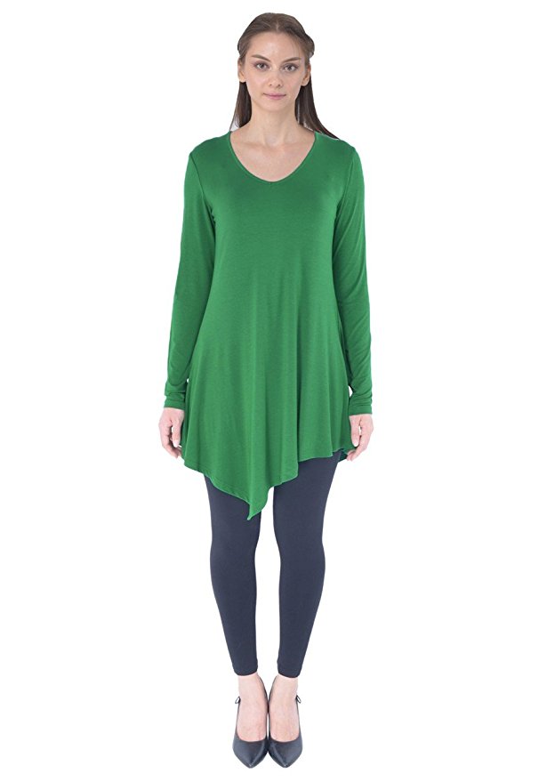 PattyCandy Womens Stylish Long Sleeve Tunic Top, Multi-Color, XS - 5XL