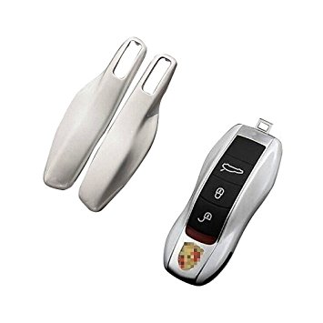 Carmonmon Smart Protectors Keyless Remote Key Cases Shell Car Key Case Platic Cover Case Cover Side Blades for Porsche Cayenne Panamera(White)
