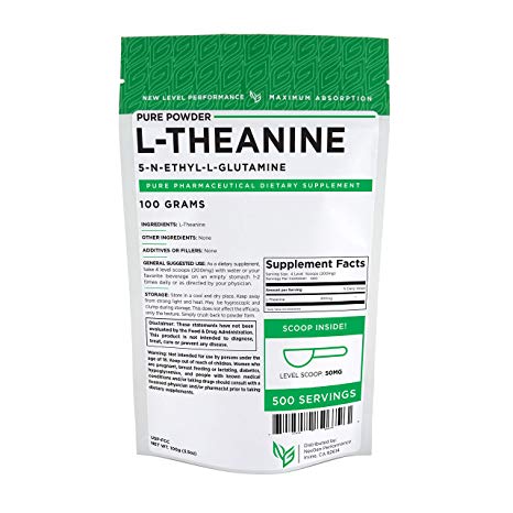 L-Theanine Powder - Energy - Stress Anxiety - Mood Enhancer (100g)
