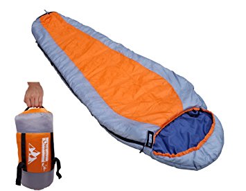 OutdoorsmanLab Mummy Sleeping Bag- 29F Ultralight For Backpacking, Camping, Hiking, Travel- 3 Season lightweight Compact bag with Compression Sack …