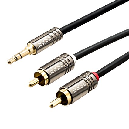 Audio Cable, Vandesail® Stereo Splitter Cable 3.5mm to 2RCA Male to Male with Gold Plated (16.4ft/5m)