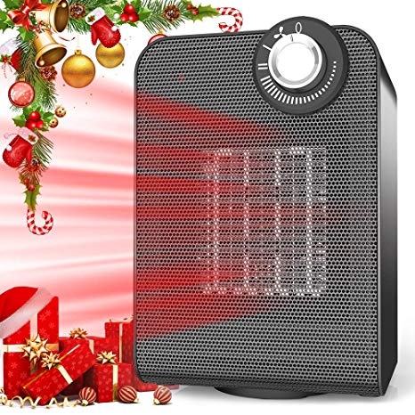 Space Heater for Office, Personal Portable Silent Small Room Quiet Heater, Energy Efficient 1000/1500W Heater Auto Oscillating with Thermostat Control