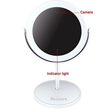 Mengshen® Mini Hidden Camera Mirror Motion Activated Video Recorder DV Camcorder with Audio Function (Not Include TF Card) Silver MS-MC02
