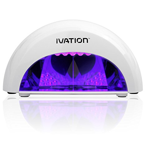 Nail Polish LED Light Dryer 12W Acrylic Gel Shellac Manicure Curing Lamp - Safer Than Traditional UV Lamps - Portable w/ One Touch Presets - Automatic Shutoff