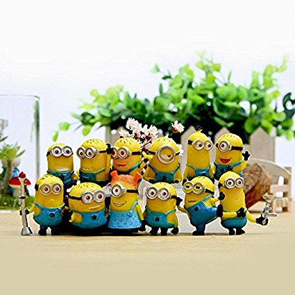 12PCS/Set Despicable Me 2 Minion in Action Figures Minions Toys