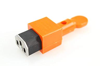 Accuform KDD320 Power Cord Plug Lockout (IEC Plug), Nylon Plastic, Orange