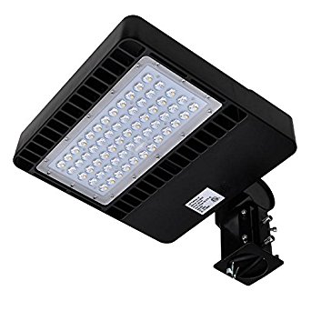 LEDwholesalers 150W LED Parking Lot Low Profile Shoebox Area Security Light, ETL-Listed & DLC-Qualfied, Daylight 5000K, 3932WH