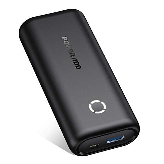 Poweradd EnergyCell 10000, Portable Charger Power Bank，The Smallest and Lightest 10000mAh External Batteries, Power Bank with Smart Charge compatible for Smartphone,iPhone, Samsung Galaxy and more -Black