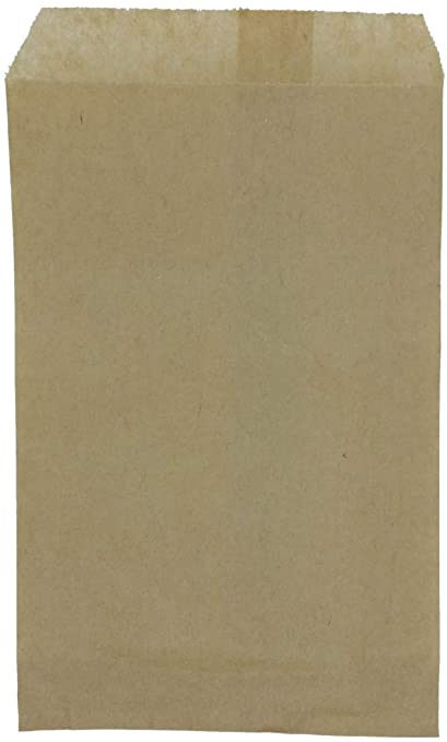 N'ice Packaging 200 Kraft Flat Paper Bags Good for Candy, Cookies, Small Gift, Crafts, Party Favor, Sandwich, or Merchandising - no Gussett (Kraft, 5" x 7")