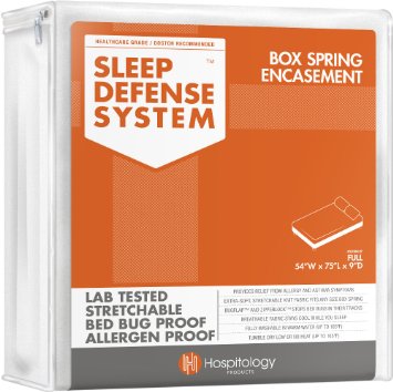 Sleep Defense System - Bed Bug Proof Box Spring Encasement - 54-Inch by 75-Inch Full