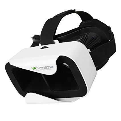 KINGA Limited Offer VR BOX 3.0 Version 2016 New Version VR Headset Virtual Reality Glasses with Adjustable Lens and Strap for Smartphone 4.7-6.0 Inches Support Android Win and IOS-White Color