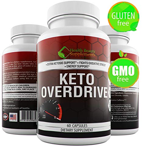 | HB&S Solutions Keto Over Drive BHB Salts | for Men & Women | Perfect for Keto Diet Beginners | 800mg | Carb Intercept | Cutter for Weight Loss | Fast Acting Weight Loss | 60 Gluten Free Capsules