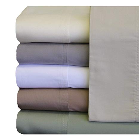 Royal Hotel ABRIPEDIC Tencel Sheets, Silky Soft and Naturally Pure Fabric, 100% Woven Tencel Lyocell Sheet Set, 5PC Set, Split-King Size, Teal