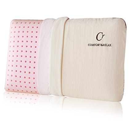 Cr Latex Cotton Pillow Ventilated and Resilient, beige