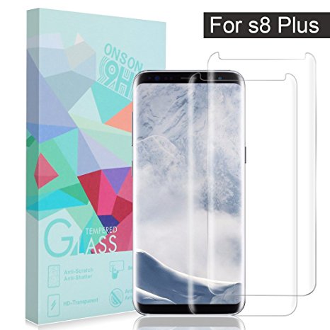 Samsung Galaxy S8 Plus Screen Protector,ONSON® Tempered Glass 3D Touch Compatible,9H Hardness,Bubble【2 Pack】