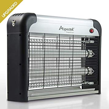 [Upgraded] Aspectek 20W Electronic Insect Zapper, Bug Killer for Indoor use - Effective Against Flies, Moths, Mosquitos, Cockroaches, Wasps, Beetles and Bugs - Kill Insects   bulbs (20W insect killer)