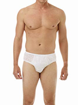Mens Disposable Underwear Brief Style White 30-Pack, XL