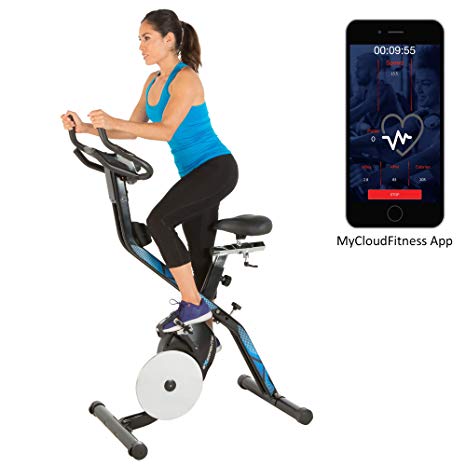 Exerpeutic Lxi 10 Bluetooth Smart Technology Folding Indoor Cycling Exercise Bike